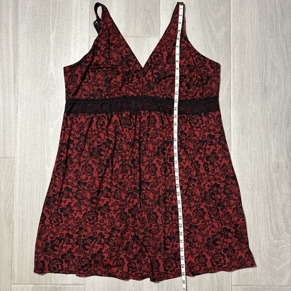 Avenue Body 30/32 Sexy Babydoll Slip Lace Demask Pattern Whimsigoth Fairy grunge - Picture 6 of 8